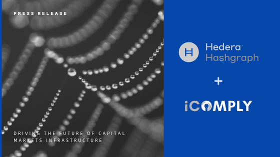 iComply to Power Global Compliance for Digital Assets on Hedera Hashgraph Public Distributed Ledger